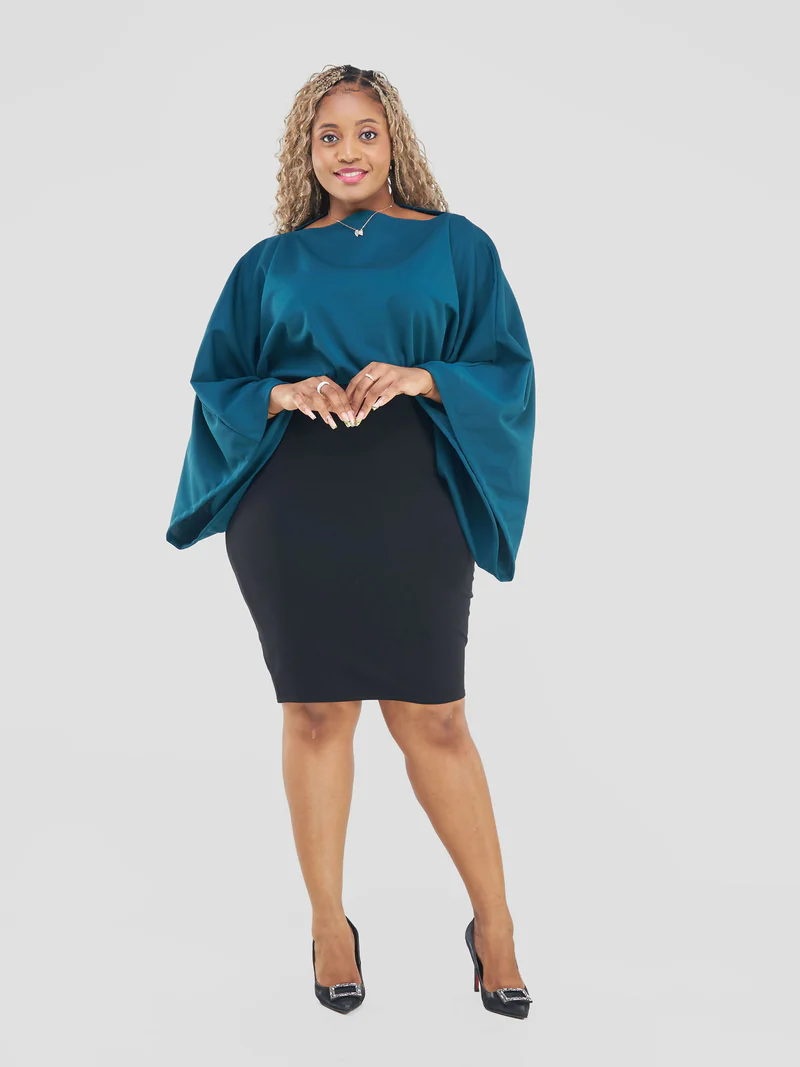 Curves BD Tausi Top Teal Green